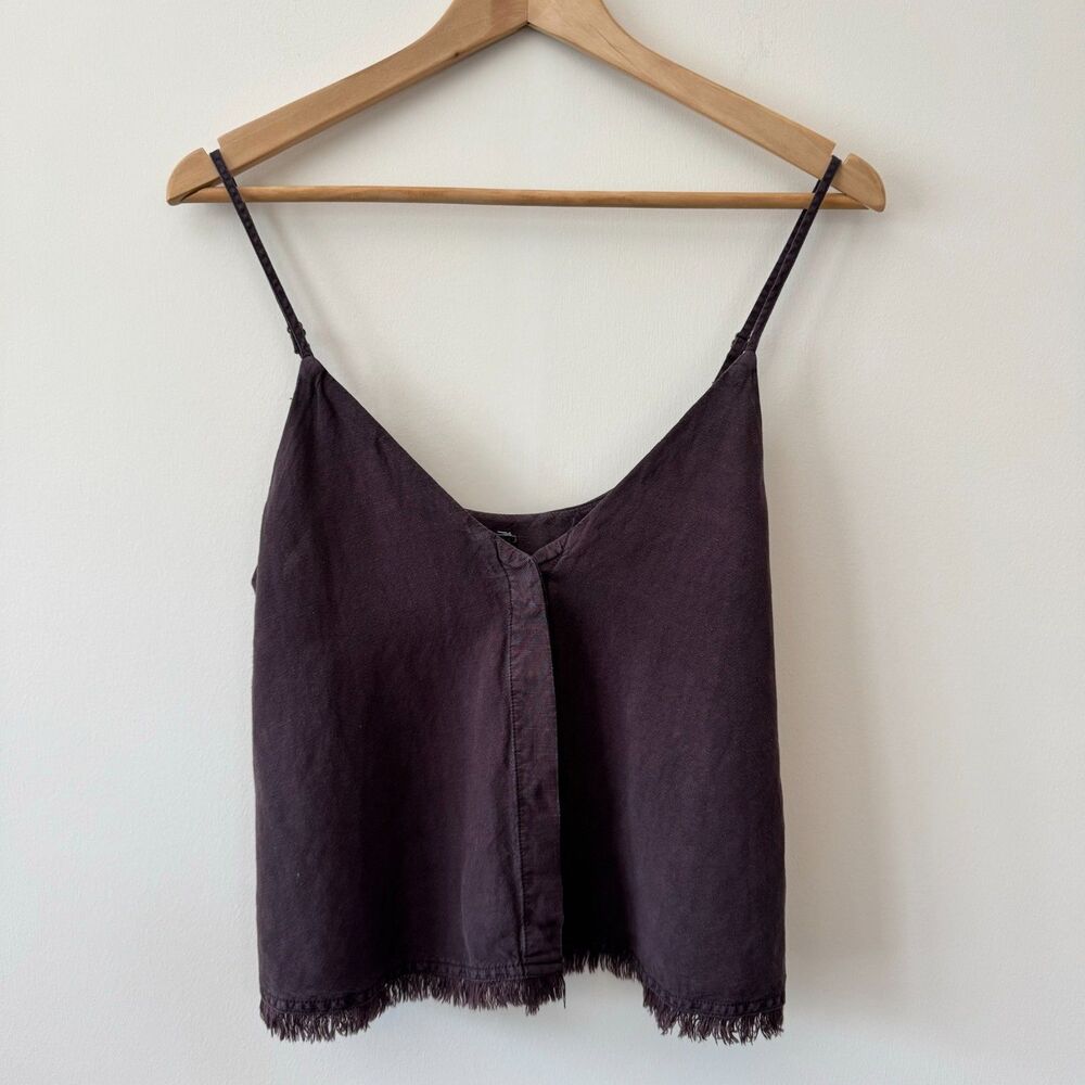 Young Fabulous and Broke Women's Brown Cami Fringed Hem Size Small